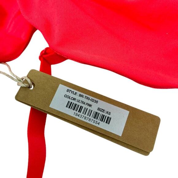 SKIMS Fits Everybody Crossover Bralette Ultra Pink Size XS NWT $34 MSRP - Picture 2 of 4